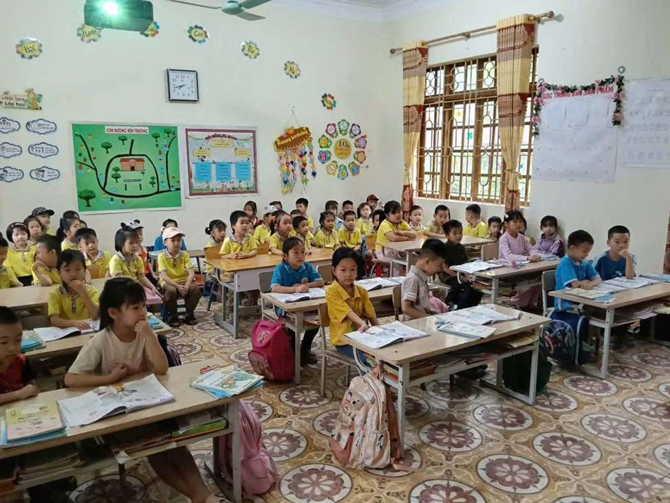 HOẠT ĐỘNG ĐÓN HỌC SINH MẦM NON THAM QUAN TRƯỜNG TIỂU HỌC TẠI TRƯỜNG PTDTBT TIỂU HỌC 1 TRI LỄ